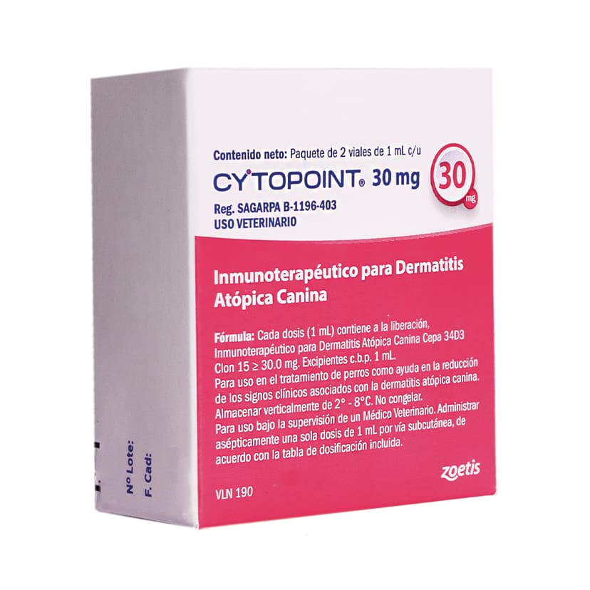 Inmunoterapieutico Para dermatitis Atópica Cytopoint Perros 30 Mg 2 Vial - Imagen 1 de 3