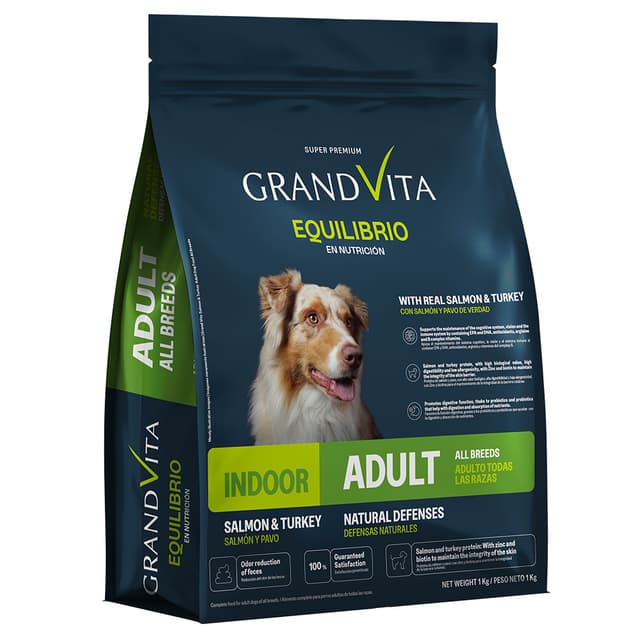 Alimento Grand Vita Equilibrio Perro Adulto Sabor Salmon y Pavo