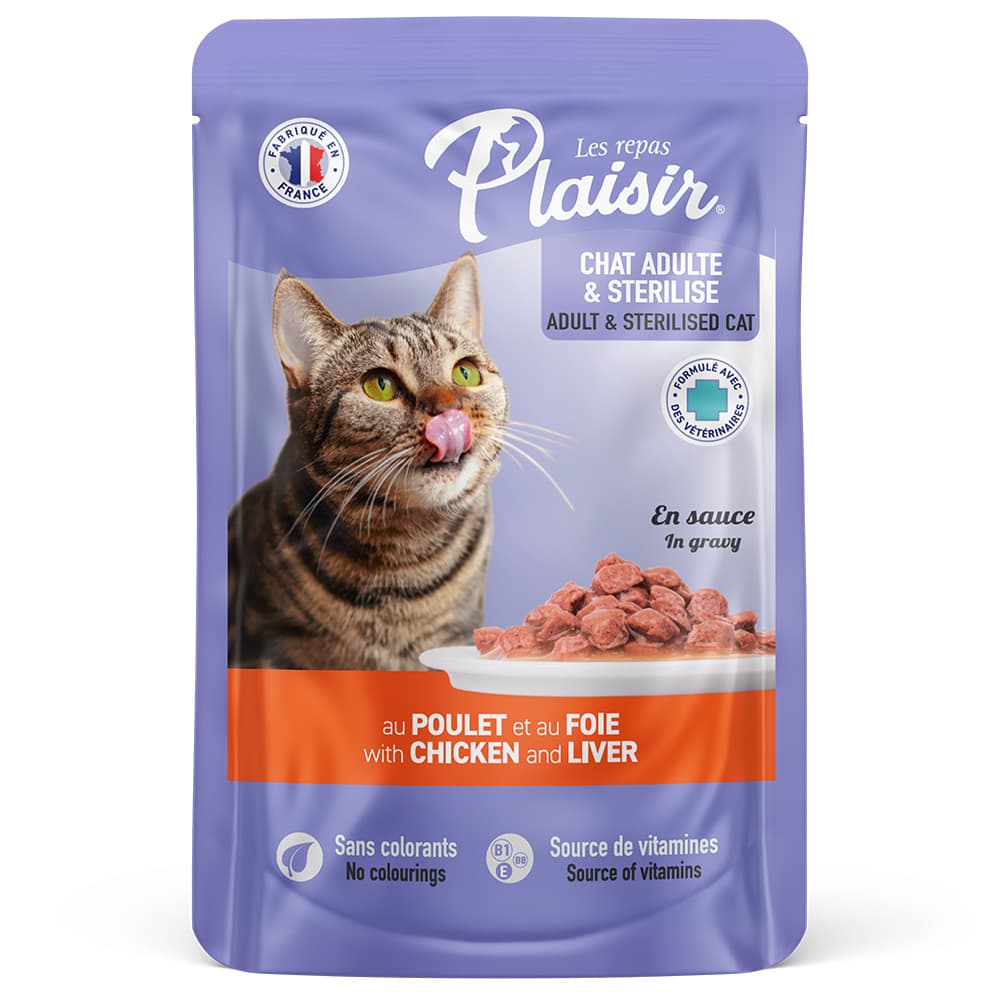 Alimento Húmedo Para Gato Con Trocitos En Salsa Con Pollo E Hígado 1