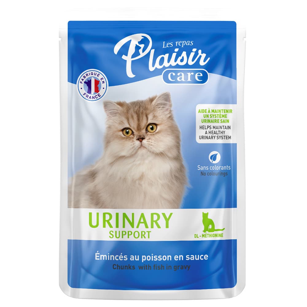 Alimento Húmedo Para Gato Plaisir Care Urinary Trocitos Con Pescado En Salsa 1