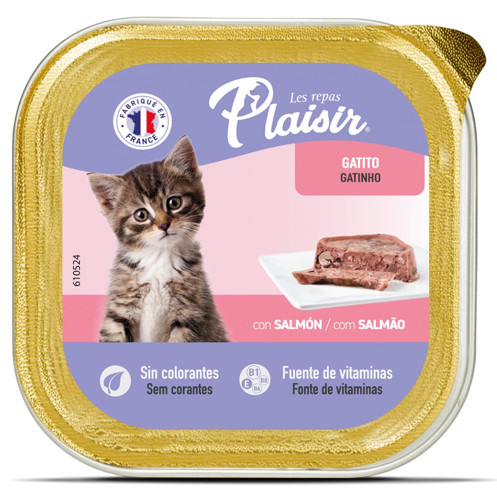 Alimento Húmedo Pate Para Gatito Con Salmón 1