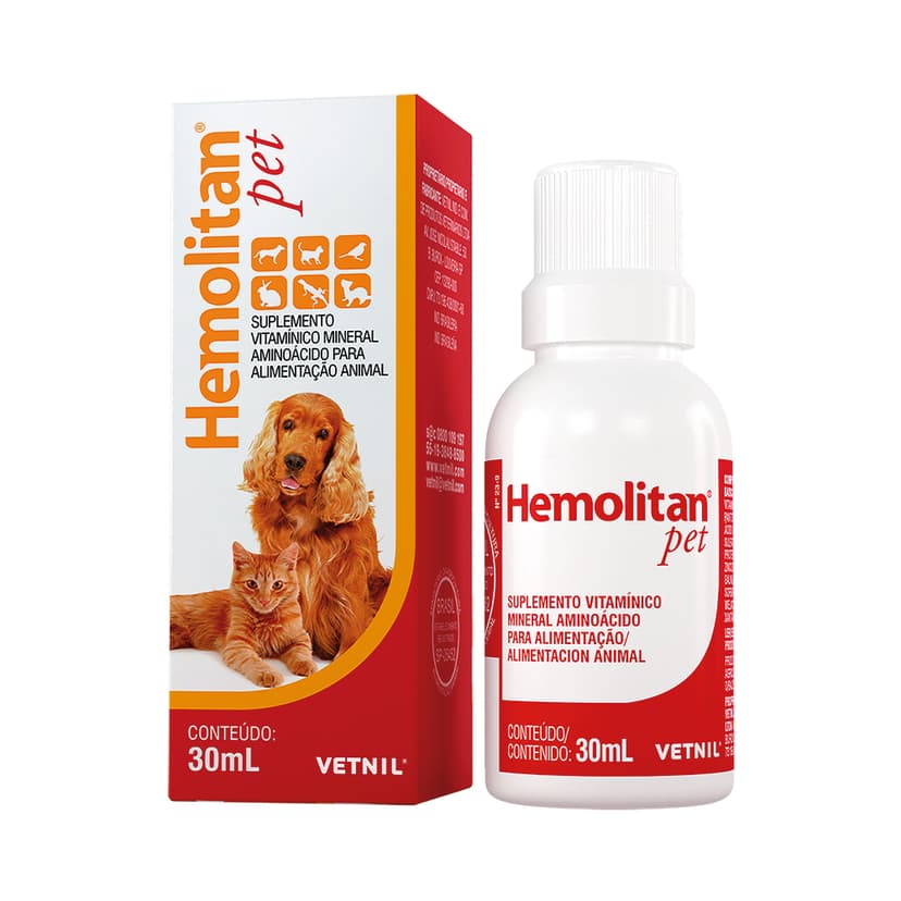 Suplemento Hemolitan para Perros y Gatos 30ML