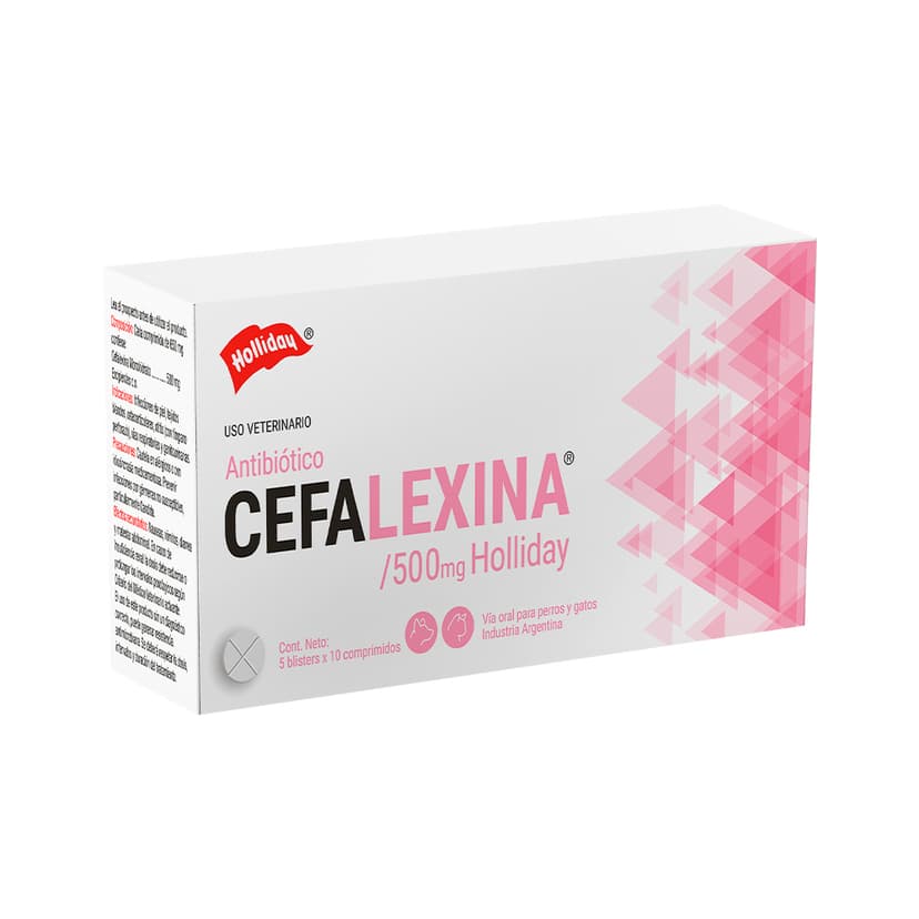 Antibiótico Cefalexina 500mg 50 Tabletas