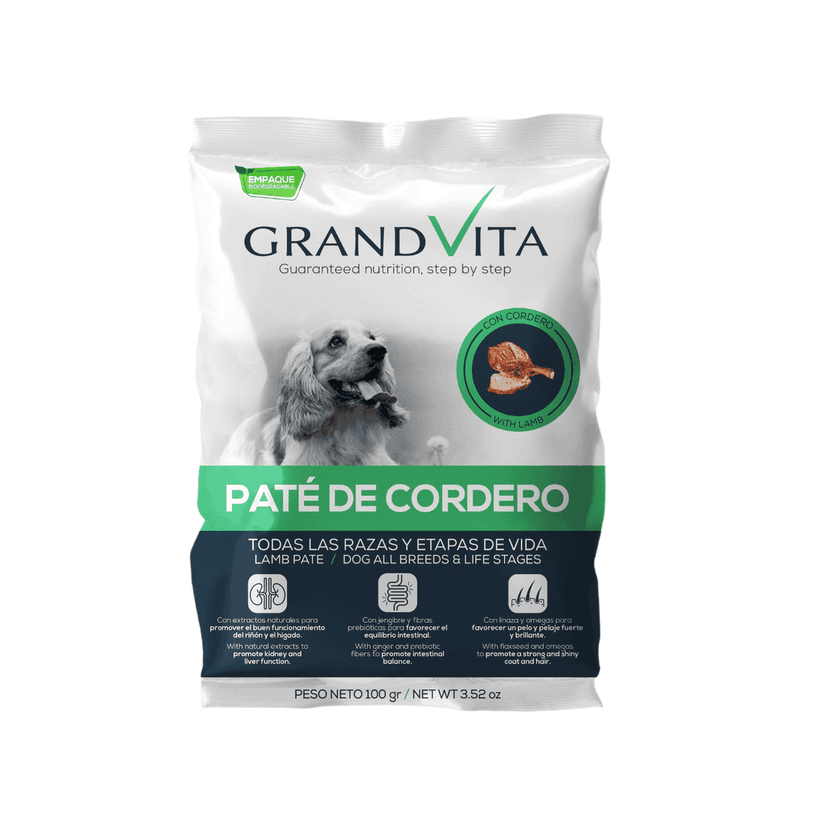 Comida Húmeda para perro Grand Vita Paté Cordero
