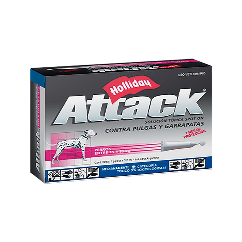 Desparasitante Externo para perro Attack 3,5ml (15 a 35 Kg)