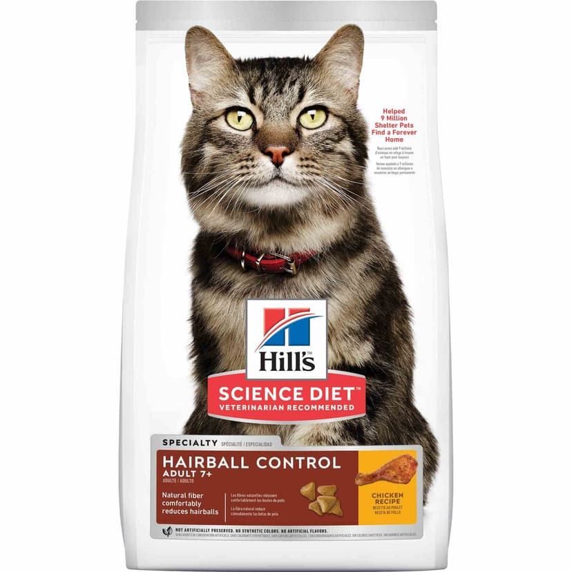 Comida para gato Hills Adulto 7+ Hairball