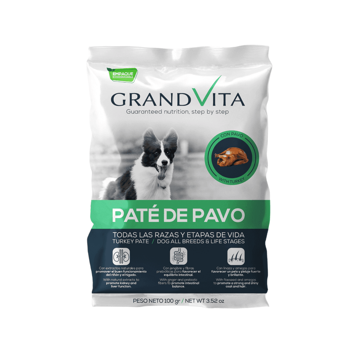 Grand Vita Etapas Alimento Húmedo Para Perro Paté De Pavo 100 G 1