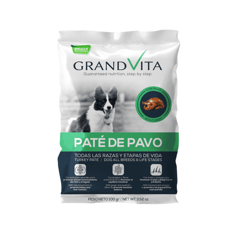 Comida Húmeda para perro Grand Vita Paté Pavo