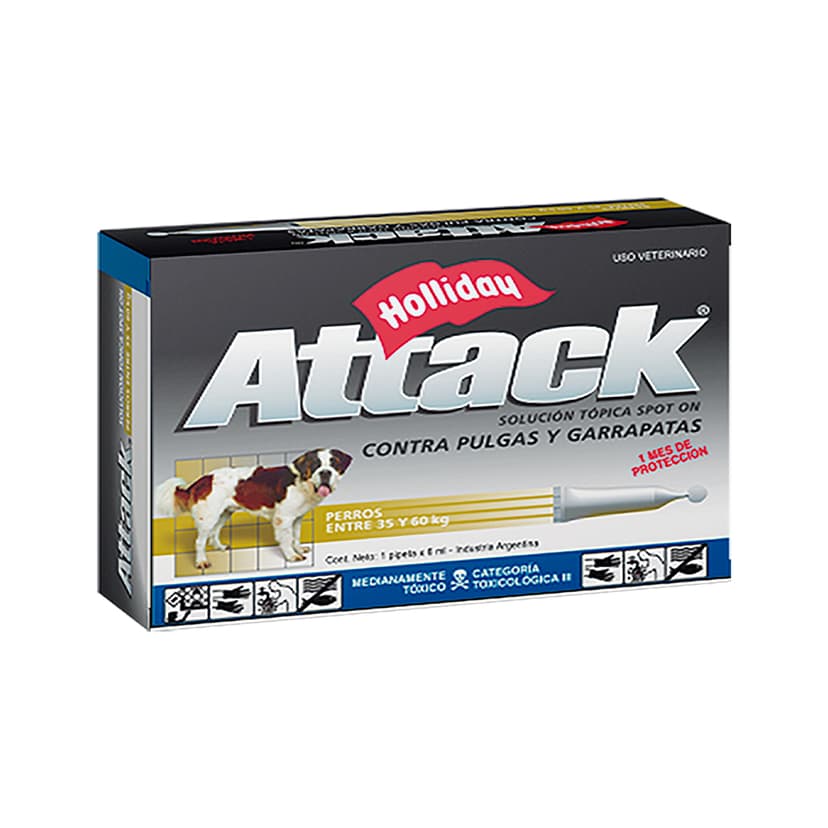 Desparasitante Externo para perro Attack 6ml (35 a 60 Kg)