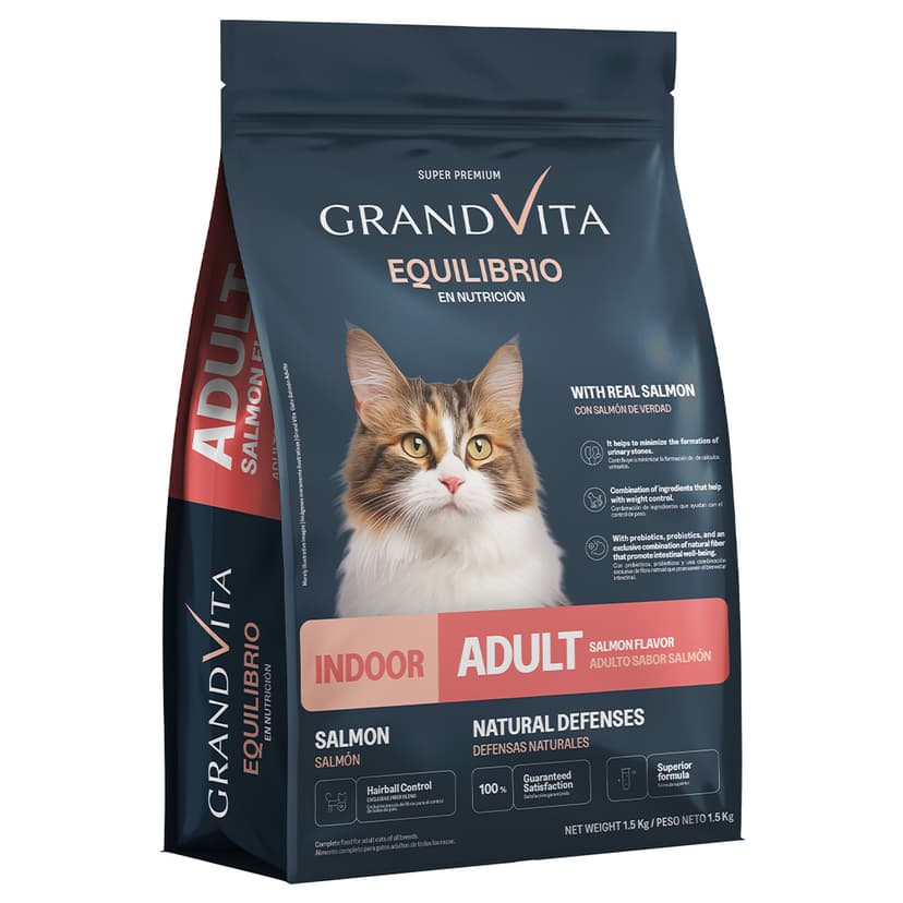 Alimento Grand Vita Equilibrio Gato Adulto Sabor Salmon