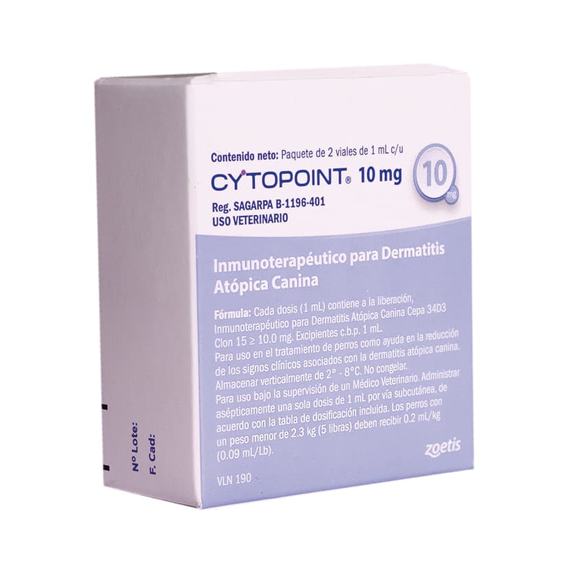 Inmunoterapieutico Para dermatitis Atópica Cytopoint Perros 10 Mg 2 Vial - Imagen 1 de 3