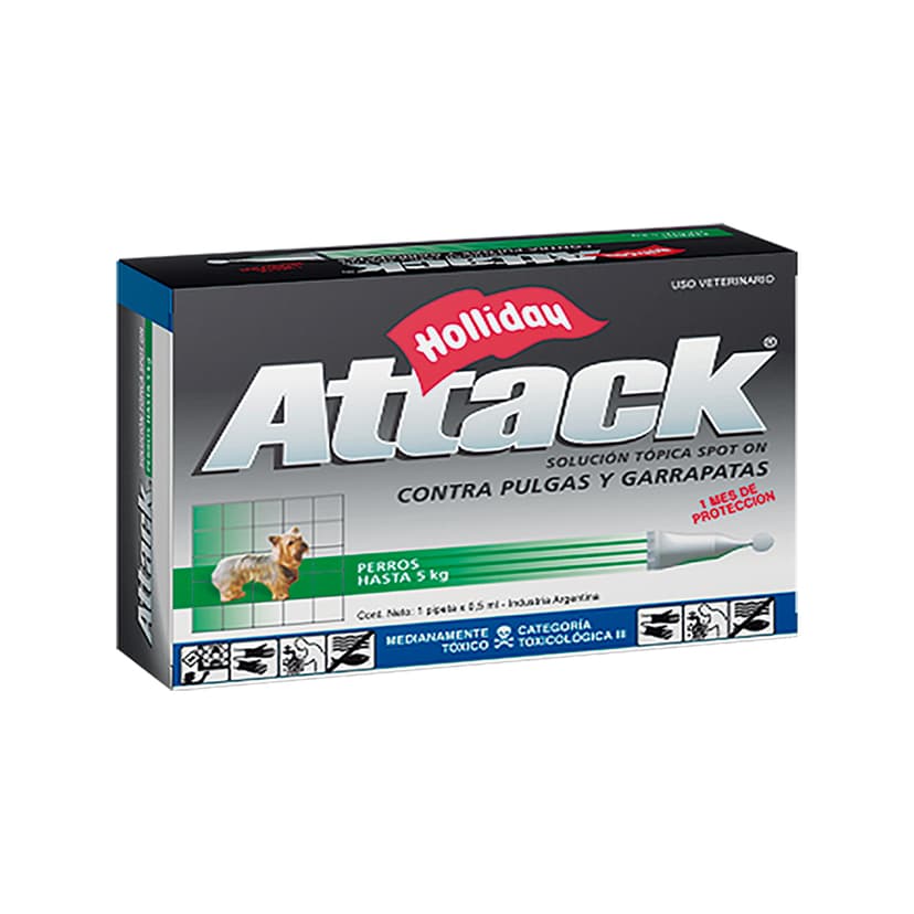 Desparasitante Externo para perro Attack 0,5ml (0 a 5 Kg)