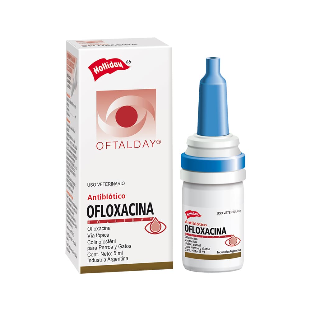 Antibiótico Ofloxacina Colirio Gotas Perros y Gatos