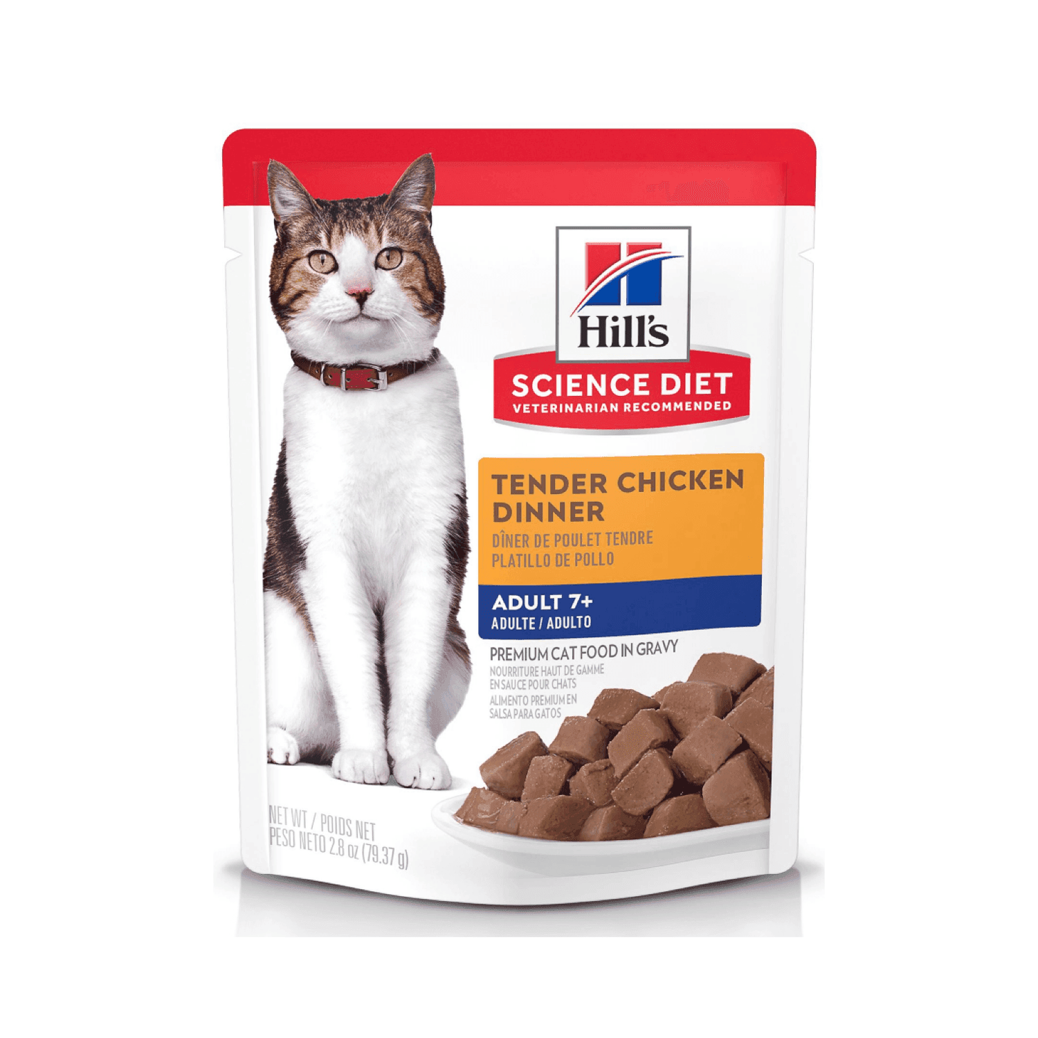 Comida Húmeda en pouch para gato senior platillo de pollo