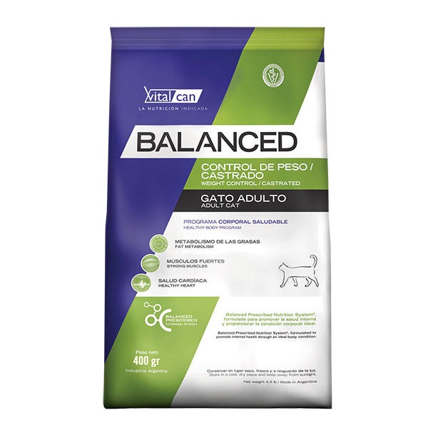 Balanced Gato Control de Peso/Castrado